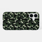 Cat Pattern Green Camouflage iPhone 16 Hülle (Rückseite (Horizontal))