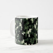 Cat Pattern Green Camouflage Kaffeetasse (Vorderseite Links)