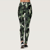 Cat Pattern Green Camouflage Leggings (Rückseite)