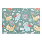 Cat Pattern Kissenbezug (Rückseite-Links)