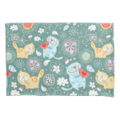 Cat Pattern Kissenbezug (Vorderseite-Links)