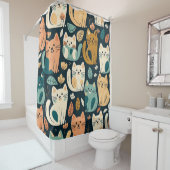 Cat Pattern Künstlerisch Duschvorhang (Beispiel)