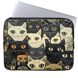Cat Pattern Künstlerisch Laptopschutzhülle