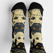 Cat Pattern Künstlerisch Socken (Oben)