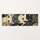 Cat Pattern Künstlerisch Yogamatte (Rückseite (Horizontal))