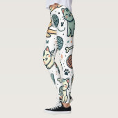 Cat Pattern Leggings für Katzen Liebhaber (Links)
