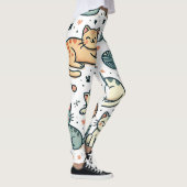 Cat Pattern Leggings für Katzen Liebhaber (Rechts)