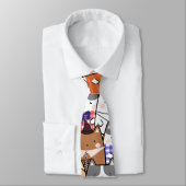 Cat Pattern Neck Tie Krawatte (Gebunden)