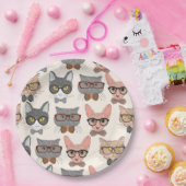 Cat Pattern Pappteller (Party)