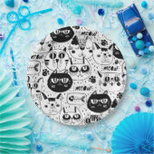 Cat Pattern Pappteller (Party)