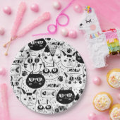 Cat Pattern Pappteller (Party)