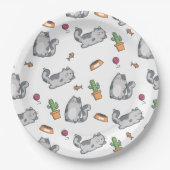 Cat Pattern Pappteller (Vorderseite)
