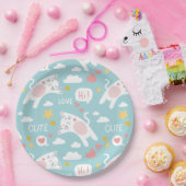 Cat Pattern Pappteller (Party)