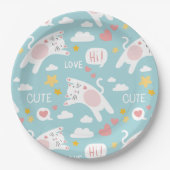 Cat Pattern Pappteller (Vorderseite)