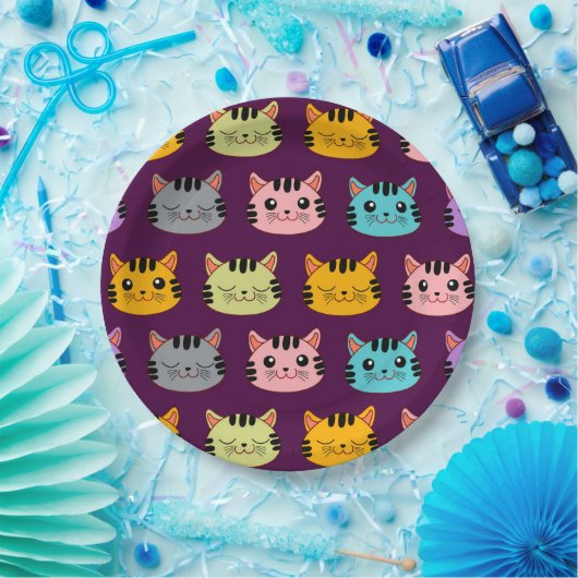 Cat Pattern Pappteller (Party)