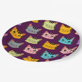 Cat Pattern Pappteller (Schrägansicht)