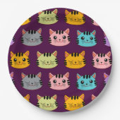 Cat Pattern Pappteller (Vorderseite)