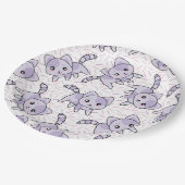 Cat Pattern Pappteller (Schrägansicht)