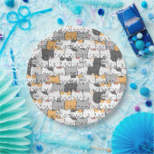 Cat Pattern Pappteller (Party)