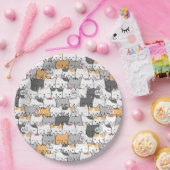 Cat Pattern Pappteller (Party)