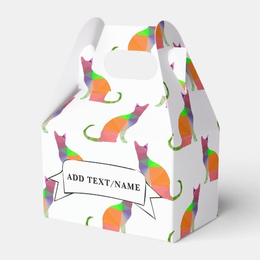 Cat Pattern Party Decor Individuelle Name Geschenkschachtel (Vorderseite)