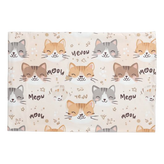 Cat Pattern Pillowcase Kissenbezug (Rückseite)