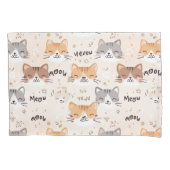 Cat Pattern Pillowcase Kissenbezug (Vorderseite)