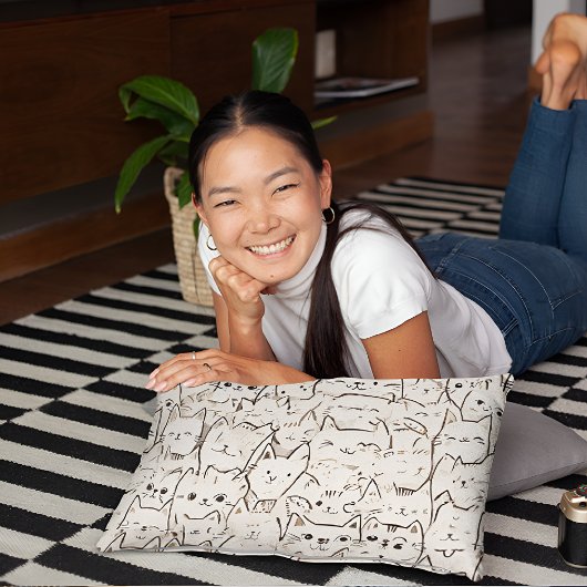 Cat Pattern Pillowcase Kissenbezug