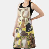 Cat Pattern Print Kitchen Schürze (InSitu)