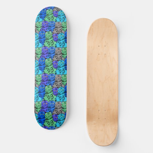 Cat Pattern Skateboard (Vorderseite)