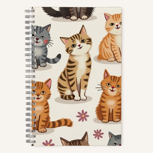 Cat Pattern Square Notepad Notizblock (Vorderseite)