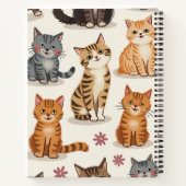 Cat Pattern Square Notepad Notizblock (Rückseite)