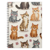 Cat Pattern Square Notepad Notizblock (Vorderseite)