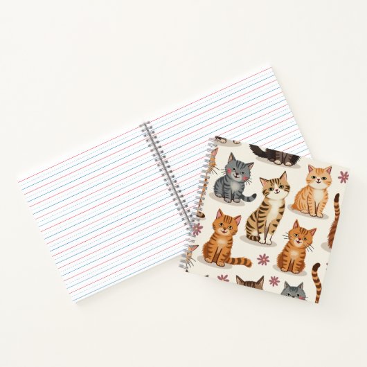 Cat Pattern Square Notepad Notizblock (Innenseite)