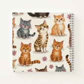 Cat Pattern Square Notepad Notizblock (Rückseite)