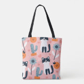 Cat Pattern Tote Bag Tasche (Rückseite)