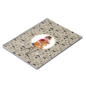 Cat Patterns Monogramm Personalisiert Ihr Kids-Fot Notizblock (Linke Seite)