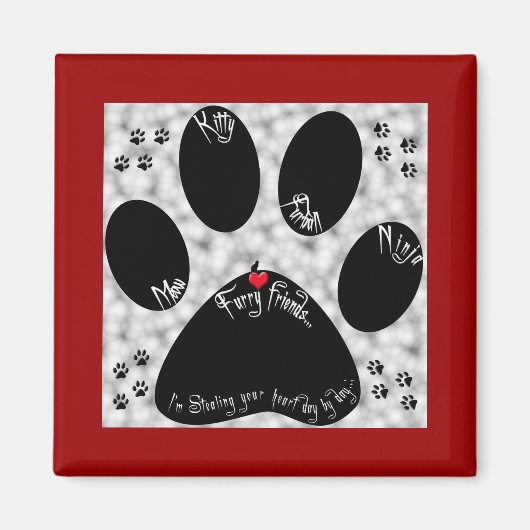 Cat Paw Artwork Magnet (Vorne)