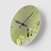 Cat Paw Clean Runde Wanduhr (Winkel)