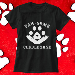 Cat Paw Cuddle Zone Funny Niedlich Modern Personal T-Shirt
