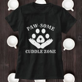 Cat Paw Cuddle Zone Funny Niedlich Modern Personal T-Shirt