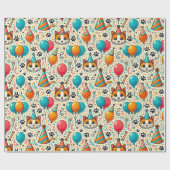 Cat Paw druckt Birthday Wrapping Paper Geschenkpapier (Flach)