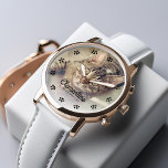 Cat Paw druckt Rahmen Foto Personalisiert Watch Armbanduhr<br><div class="desc">Katzen verließ Pfotendrucke in deinem Herzen. Zeigen Sie Ihr Lieblingskatzen-Foto mit dieser personalisierten Uhr,  die perfekt für die beste Katzenjacke-Mama/den besten Vater der Welt geeignet ist.</div>