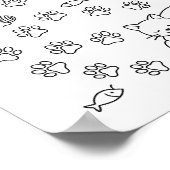Cat Paw druckt Spar Challenge Tracker Poster (Ecke)