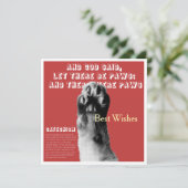 Cat Paw Flat Grußkarte Dankeskarte (Stehend Vorderseite)
