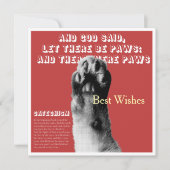 Cat Paw Flat Grußkarte Dankeskarte (Vorderseite)