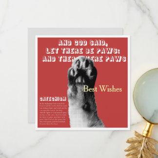 Cat Paw Flat Grußkarte Dankeskarte