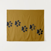 Cat Paw Footprints Tapestry Wandteppich (Vorderseite (Horizontal))