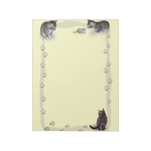 Cat Paw Frame Notizblock (Rotiert)