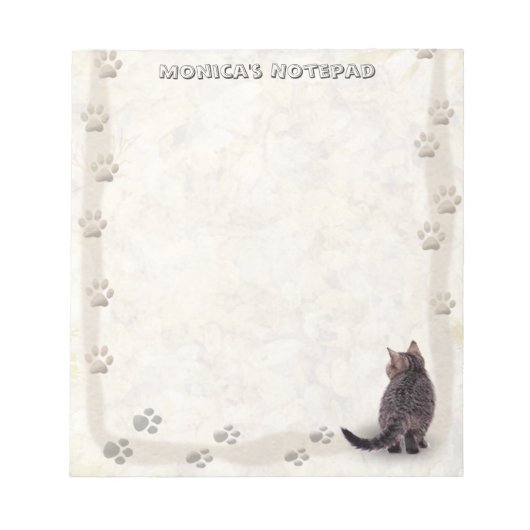 Cat Paw Frame Notizblock (Vorderseite)